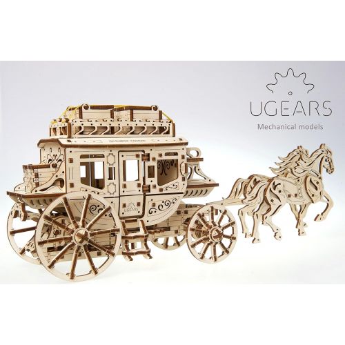  S.T.E.A.M. Line Toys UGears Models 3-D Wooden Puzzle - Mechanical Stagecoach