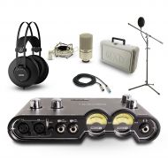 Line 6},description:The perfect kit for any singersongwriter, this Line 6 package includes the POD Studio UX2 audio interface, an MXL 990 studio condenser, a pair of AKG K52 studi