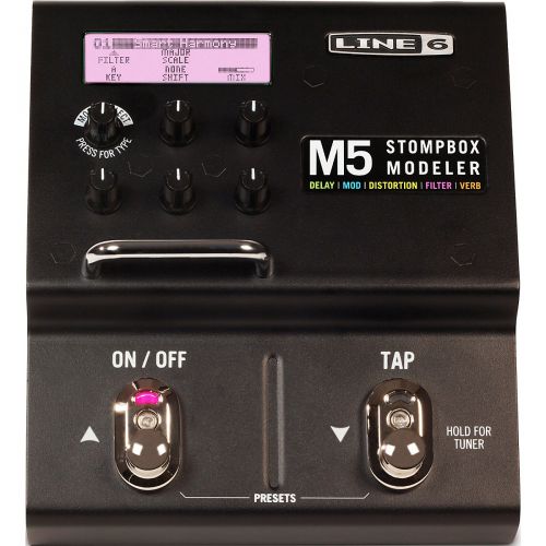  Line 6},description:The Line 6 M5 Stompbox Modeler is a super-stomp that gives you access to one of over 100 coveted effects at at time with a footprint the size of a standard peda