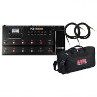Line 6 POD HD500X Guitar Multi-Effects Processor w/DLX Pedal Bag and (2) 18.6 G