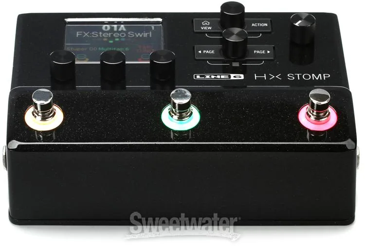  Line 6 HX Stomp Guitar Multi-effects Floor Processor Worship Bundle - Black Sweetwater Exclusive