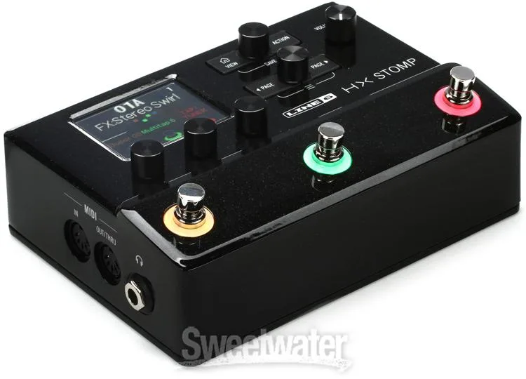  Line 6 HX Stomp Guitar Multi-effects Floor Processor Worship Bundle - Black Sweetwater Exclusive