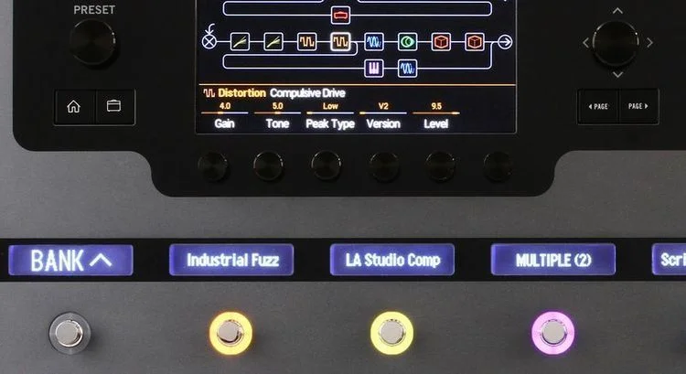  Line 6 Helix Guitar Multi-effects Floor Processor Worship Bundle - Space Gray Sweetwater Exclusive