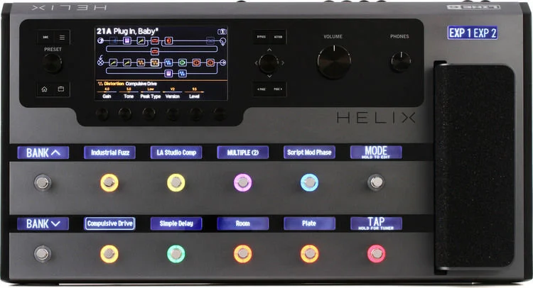  Line 6 Helix Guitar Multi-effects Floor Processor - Space Gray Sweetwater Exclusive