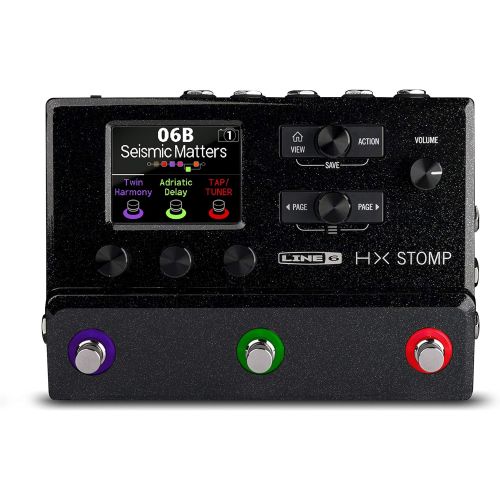  Line 6 HX Stomp Multi-Effects Guitar Pedal, Black