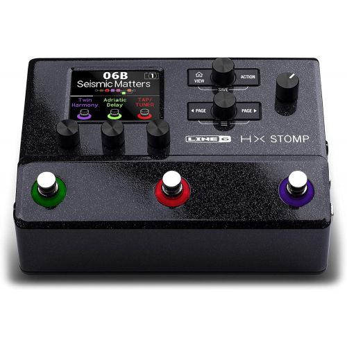  Line 6 HX Stomp Multi-Effects Guitar Pedal, Black