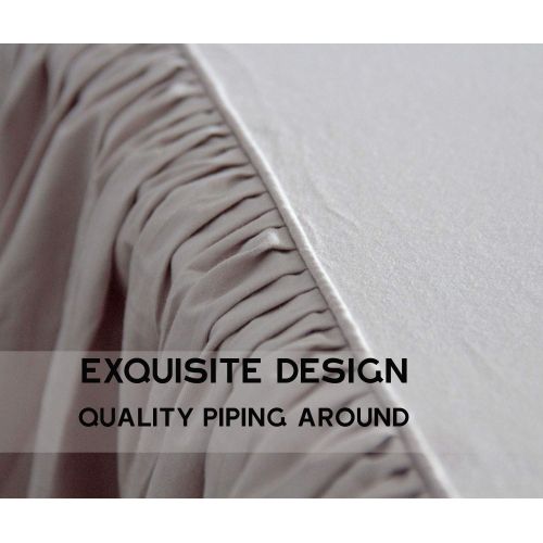  Linen Queens House Vintage Dust Ruffled Bed Skirt French Country Cotton Bedspreads Cal King Size,18 Drop