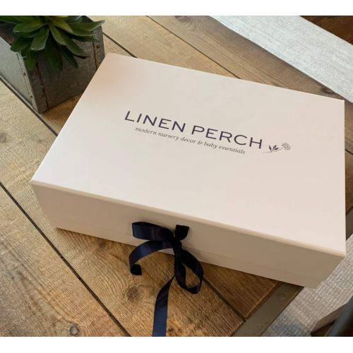  Linen Perch Luxury Sheep Baby Nursery Blanket - Newborn Baby Shower Gift for Boy or Girl in Deluxe Gift Box - Warm Cotton Baby or Toddler Blanket - 40 inches x 32 inches