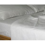 LinenComfort Linen Sheet Set California King White Color Pure 100% Flax European Bedding Deep Pocket 10 - 22 Meduim Weight Cal King Bed