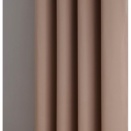  LinenZone Nicole - 1 Patio Extra Wide Premium Thermal Insulated Blackout Curtain Panel - 16 Grommets - 102 Inch Wide - 96 Inch Long - Ideal for Sliding and Patio Doors (1 Panel 102x96, Ivory