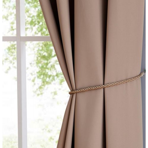  LinenZone Nicole - 1 Patio Extra Wide Premium Thermal Insulated Blackout Curtain Panel - 16 Grommets - 102 Inch Wide - 96 Inch Long - Ideal for Sliding and Patio Doors (1 Panel 102x96, Ivory