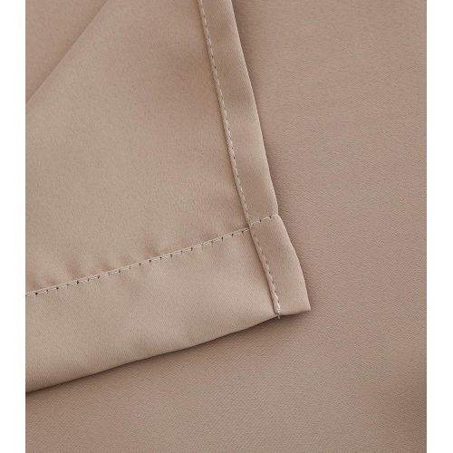  LinenZone Nicole - 1 Patio Extra Wide Premium Thermal Insulated Blackout Curtain Panel - 16 Grommets - 102 Inch Wide - 96 Inch Long - Ideal for Sliding and Patio Doors (1 Panel 102x96, Ivory