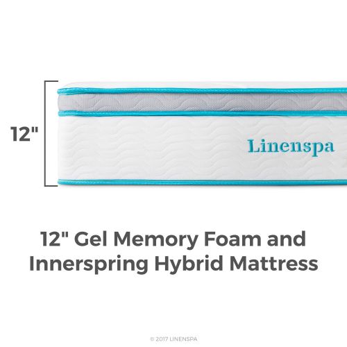  Linenspa 12 Inch Gel Memory Foam and Innerspring Hybrid Mattress
