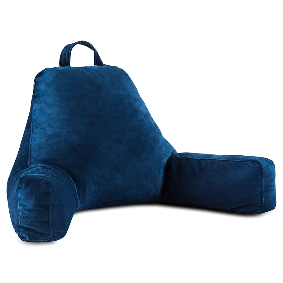 Linenspa Memory Foam Large Reading Pillow in Navy