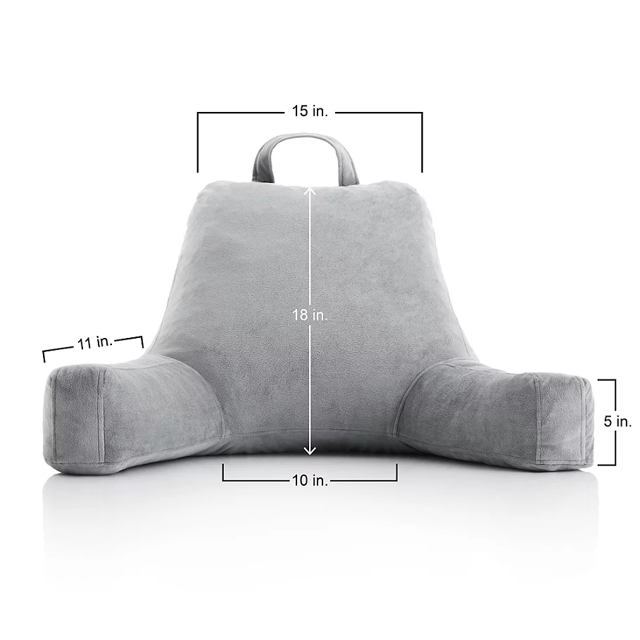  Linenspa Memory Foam Medium Reading Pillow in Grey