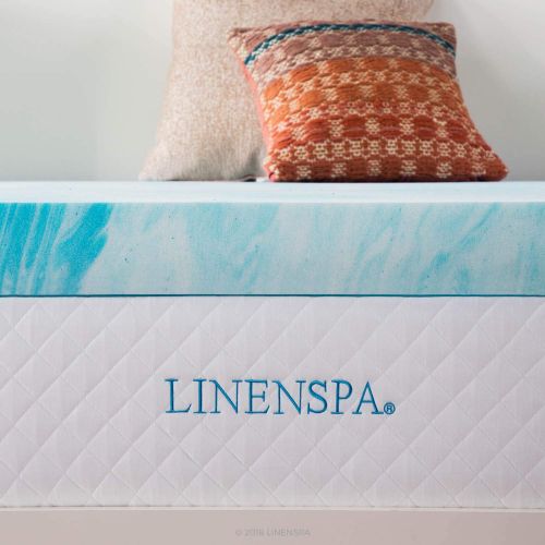  Linenspa 4 Inch Gel Swirl Memory Foam Topper - Queen