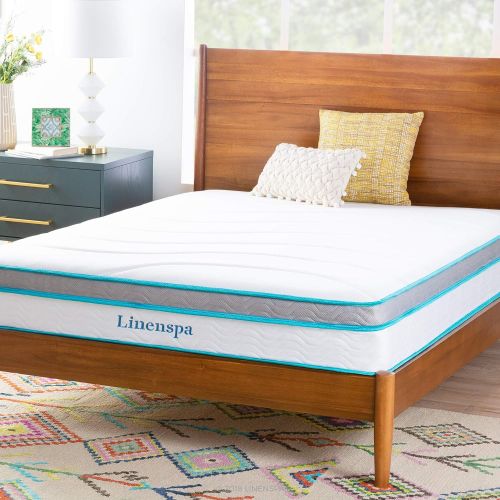  Linenspa 10 Inch Memory Foam and Innerspring Hybrid Mattress - Medium Feel - King