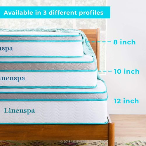  [아마존 핫딜] [아마존핫딜]Linenspa 10 Inch Memory Foam and Innerspring Hybrid Mattress - Medium Feel - Twin