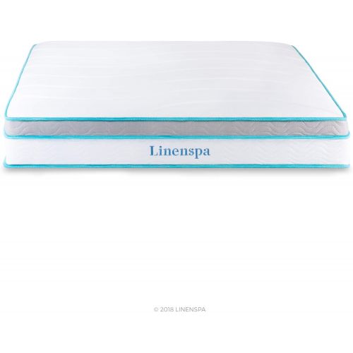  [아마존 핫딜] [아마존핫딜]Linenspa 10 Inch Memory Foam and Innerspring Hybrid Mattress - Medium Feel - Queen