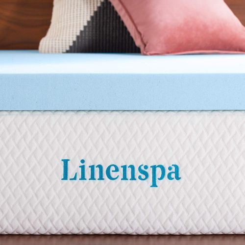  Linenspa LINENSPA 3 Inch Gel Infused Memory Foam Mattress Topper - Queen Size