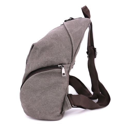  Lingae Canvas Backpack School Bag Casual College Travel Purse Shoulder Bag for Men Women (Grey)
