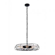 Lingkai Industrial Pendant Light Retro Ceiling Light Vintage Fan Style 5-Light Chandelier Hanging Light Fixture