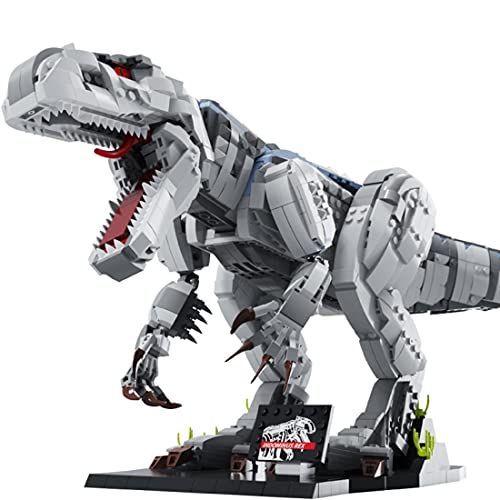  Lingxuinfo 2180+Pcs Dinosaur Building Block Model, MOC Indominus Rex Creative Building Bricks Toy