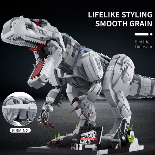  Lingxuinfo 2180+Pcs Dinosaur Building Block Model, MOC Indominus Rex Creative Building Bricks Toy