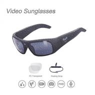 Lingying OHO sunshine Waterproof Video Sunglasses,128G Ultra 1080P HD Video Recording Camera and Polarized UV400 Protection Safety Lenses,Unisex Design