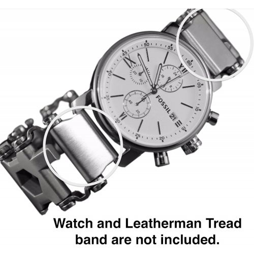  Link- watch adapter compatible with LEATHERMAN TREAD - Stainless Steel (compatible with Apple watch 44mm 42mm, Stainless Steel, TREAD)