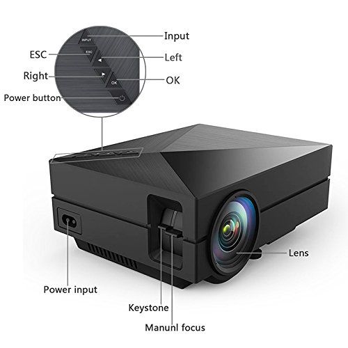  Taotaole Mini LED Projector LCD 1000 Lumens Multimedia Beamer Portable Home Theatre Projectors