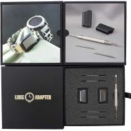 Link- watch adapter compatible with LEATHERMAN TREAD LT - Black (Lug size 16mm, Black, TREAD LT)