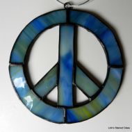 LinksStainedGlass Stained Glass Peace Sign Sun Catcher