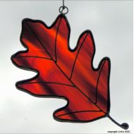 /LinksStainedGlass Stained Glass Oak Leaf Sun Catcher