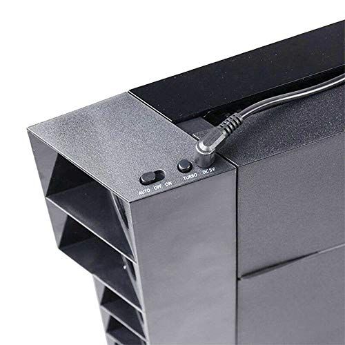  [아마존베스트]linkshare PS4 Cooling Fan, USB External Cooler 5 Fan Turbo Temperature Control Cooling Fans for Sony Playstation 4 Gaming Console(Not for Pro/Slim)