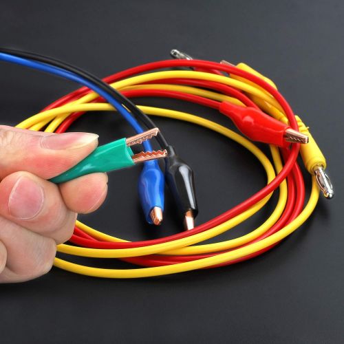  [아마존베스트]Linkstyle 20 Pcs Back Probe Kit Identified Automotive Back Probe Test Lead Set, 15Pcs 30V Back Probe Pins & 5Pcs 4mm Banana Plug to Copper Alligator Clip Test Wires for Car Repairing Circuit