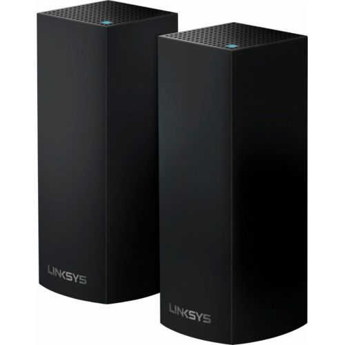  Linksys Velop Tri-Brand Whole Home Mesh WiFi System- 2 Pack- Black (AC2200)