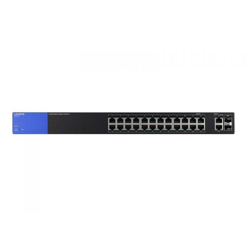 벨킨 Belkin Linksys Business LGS326P 24-Port Gigabit PoE+ (192W) Smart Managed Switch + 2x Gigabit SFPRJ45 Combo Ports