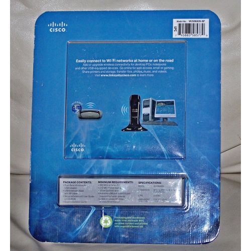  Linksys Wireless N USB Adapt Same As WUSB600N Clear Packaging