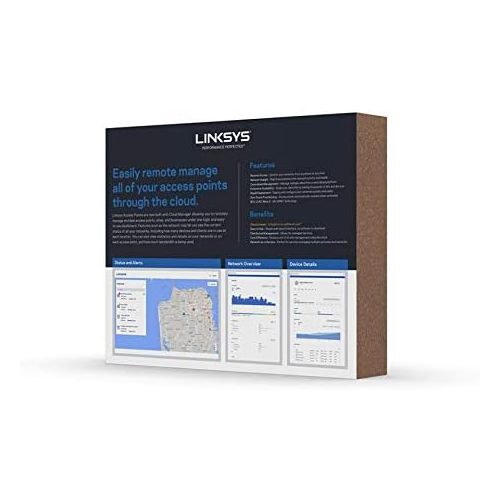  Linksys Business AC1200 WiFi Cloud Managed Access Point, 802.11AC, Poe, Remote Centralized Management & Real-Time Insights On Network Activity (LAPAC1200C)