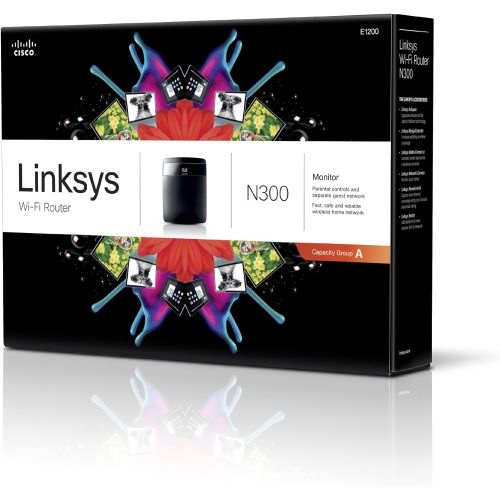  Linksys N300 Wi-Fi Wireless Router with Linksys Connect Including Parental Controls & Advanced Settings (E1200)