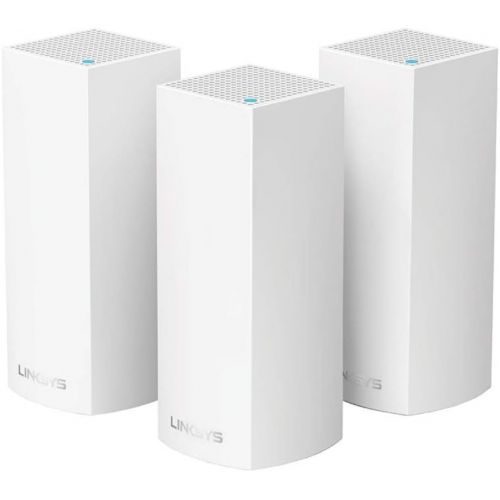  Linksys Velop AC2200 Tri-band Whole Home WiFi Intelligent Mesh System, 3-pack, Easy set-up, Maximize WiFi Range and Speed, Works with Alexa.