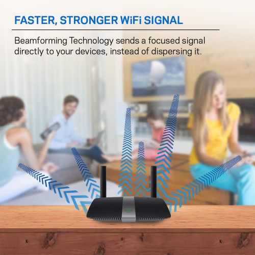  Linksys EA6350 Wi-Fi Wireless Dual-Band+ Router with Gigabit & USB Ports, Smart Wi-Fi App Enabled to Control Your Network from Anywhere