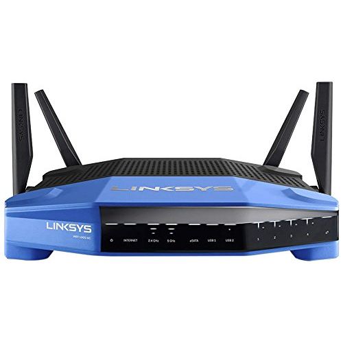  Linksys WRT AC1900 Dual-Band+ Wi-Fi Wireless Router with Gigabit & USB 3.0 Ports and eSATA, Smart Wi-Fi Enabled to Control Your Network from Anywhere (WRT1900AC)