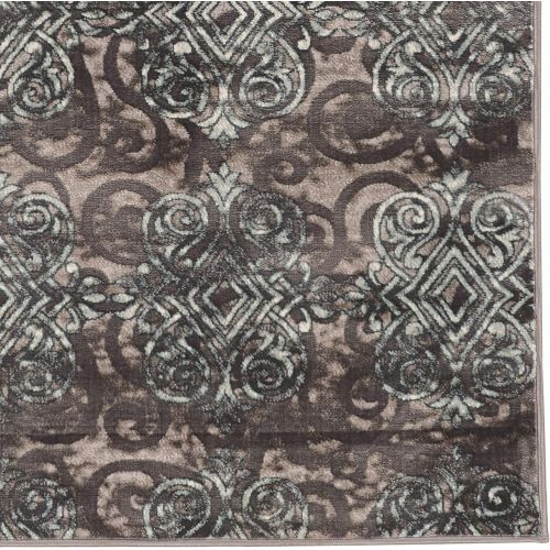  Linon Vintage Collection Trellis Synthetic Rugs, 9 x 12, Gray