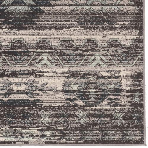  Linon Vintage Collection Aztek Synthetic Rugs, 8 x 10, Gray