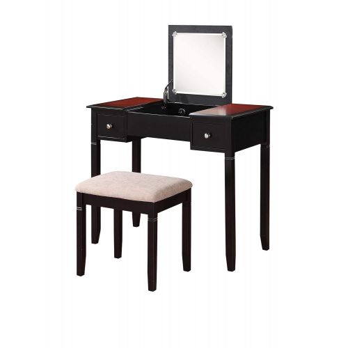  Linon Camden Black Cherry Vanity Set