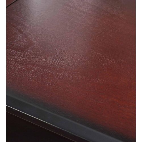  Linon 64023BLKCHY01KDU Concord Vanity Set Black Cherry