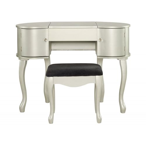  Linon 580425SIL01U Paloma Vanity Set, 30 x 40.5 x 19.25 Silver