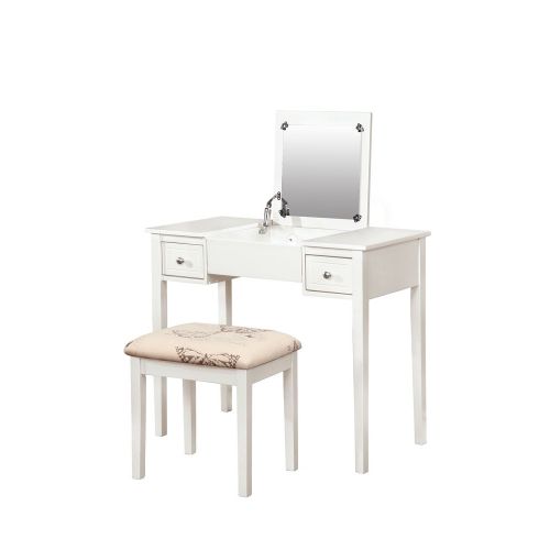  Linon AMZN0330 Vanity Set White